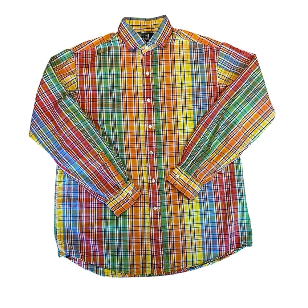 Ralph Lauren Westerton  Multicolor Plaid Button Down Shirt‎  Large Men's